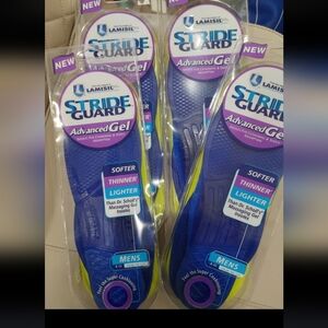 🧡BRAND NEW BUNDLE OF FOUR LAMISIL GEL INSOLES MENS SIZE 8-12